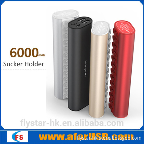 sucker holder power bank 6000mah,sucker power bank 4800mah